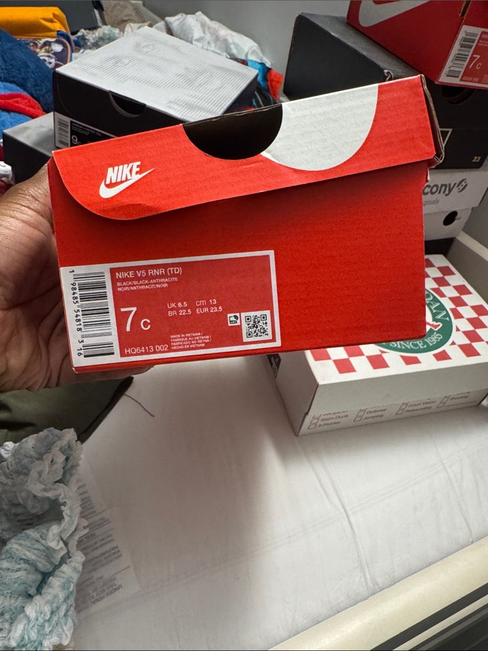 Nike Toddler Shoe Box in Red with White Logo